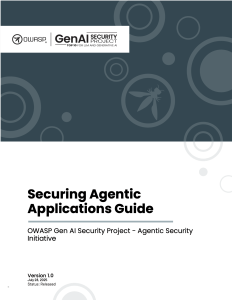 Securing Agentic Applications Guide 1.0 - OWASP Gen AI Security Project
